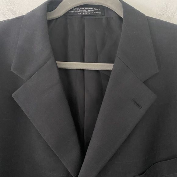 Jones New York Prima 120 Wool Blend Three Button Suit Jacket Sport Coat 44 - Picture 5 of 10